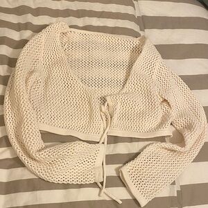 Designers Originals Cream Open-Knit Cardigan